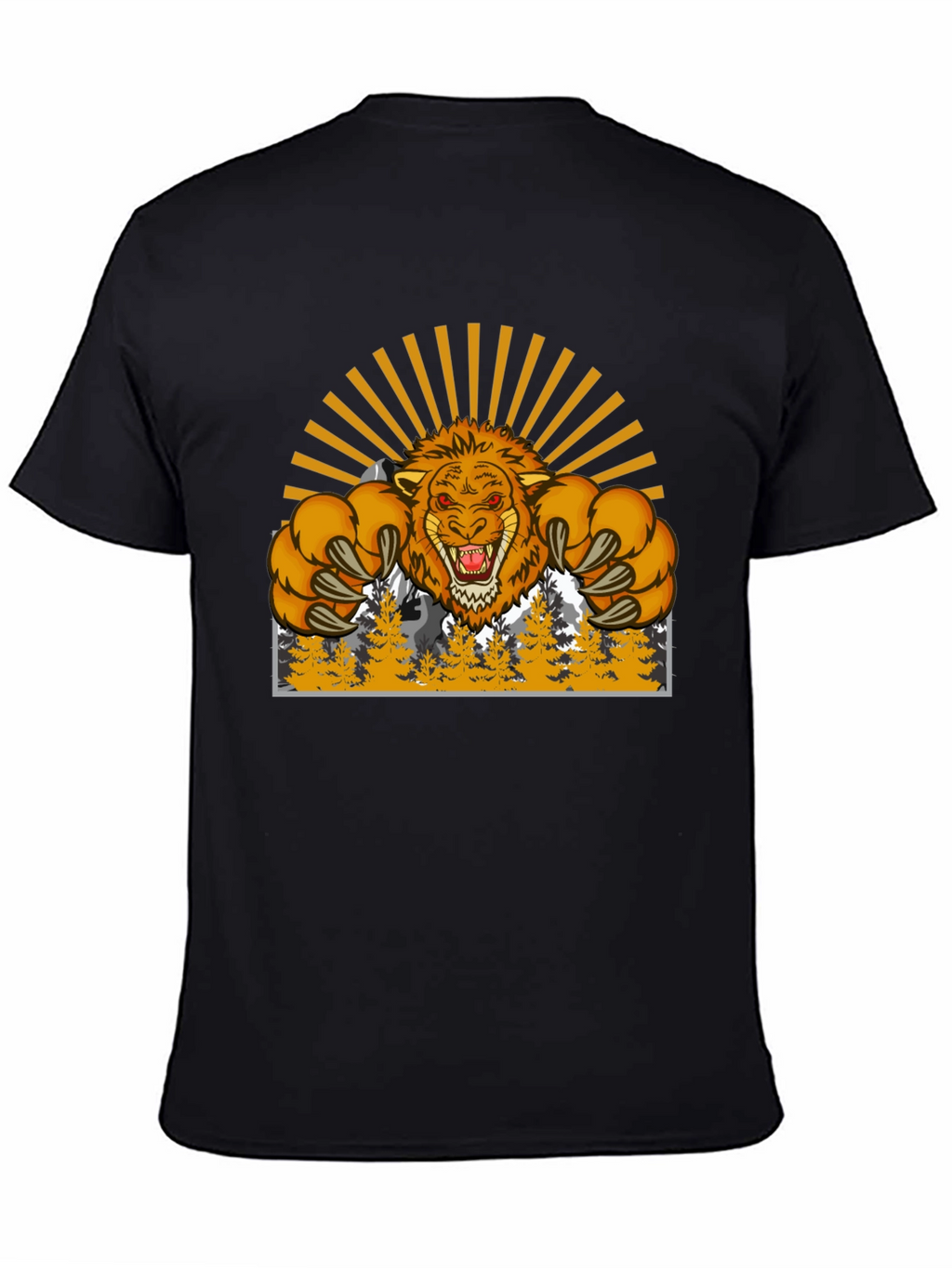 Lion Mountain Graphic T-Shirt - Fierce Style