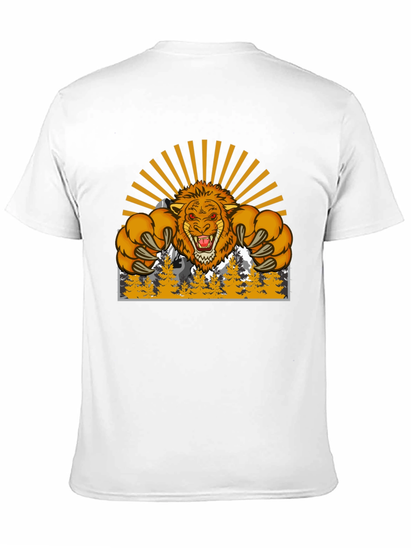 Lion Mountain Graphic T-Shirt - Fierce Style