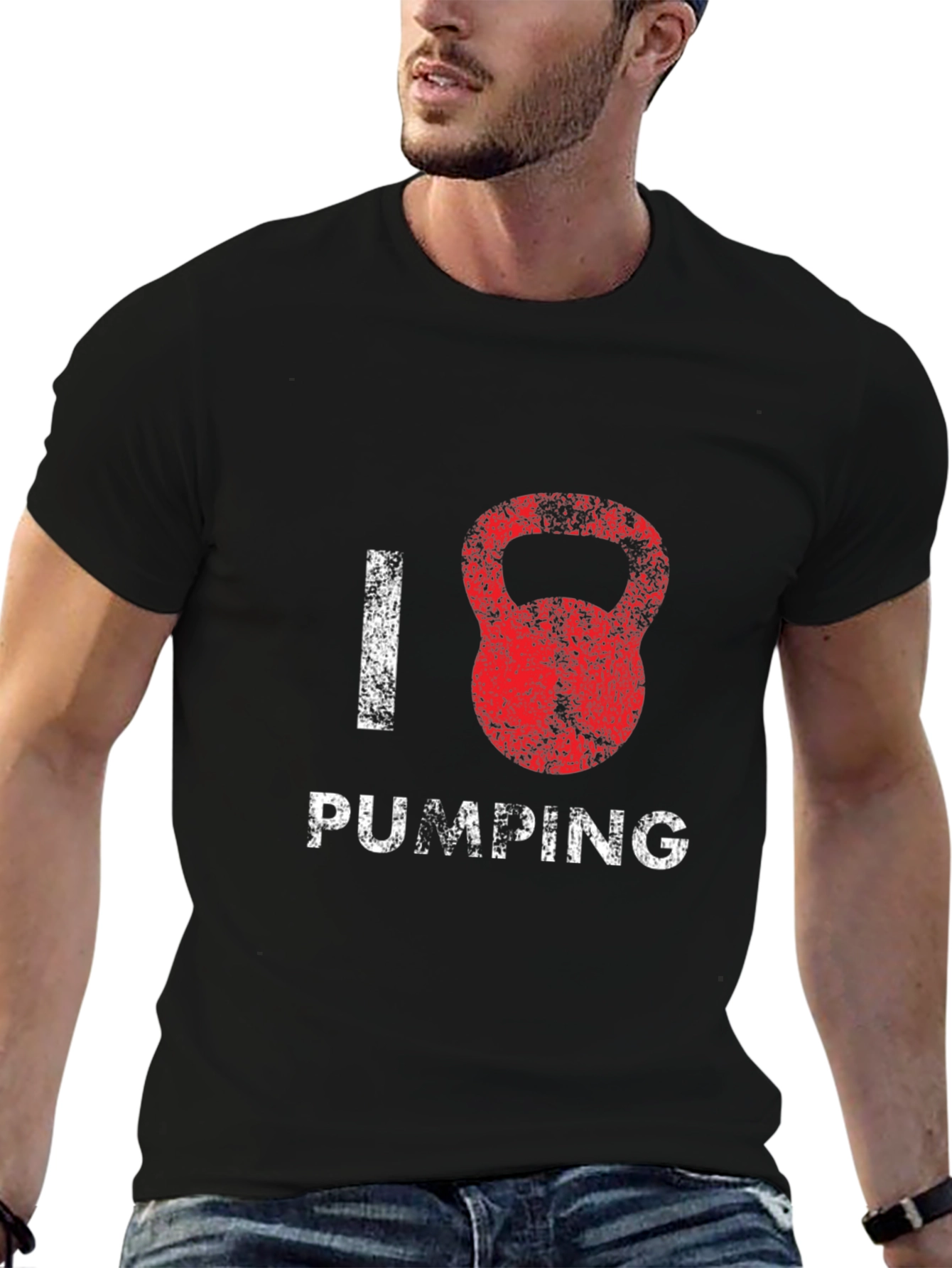 I Kettlebell Pumping Black T-Shirt