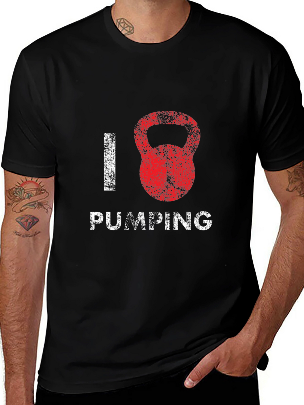 I Kettlebell Pumping Black T-Shirt
