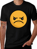 Angry Emoji Graphic Tee - Black
