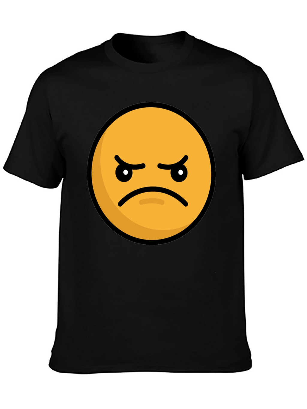 Angry Emoji Graphic Tee - Black