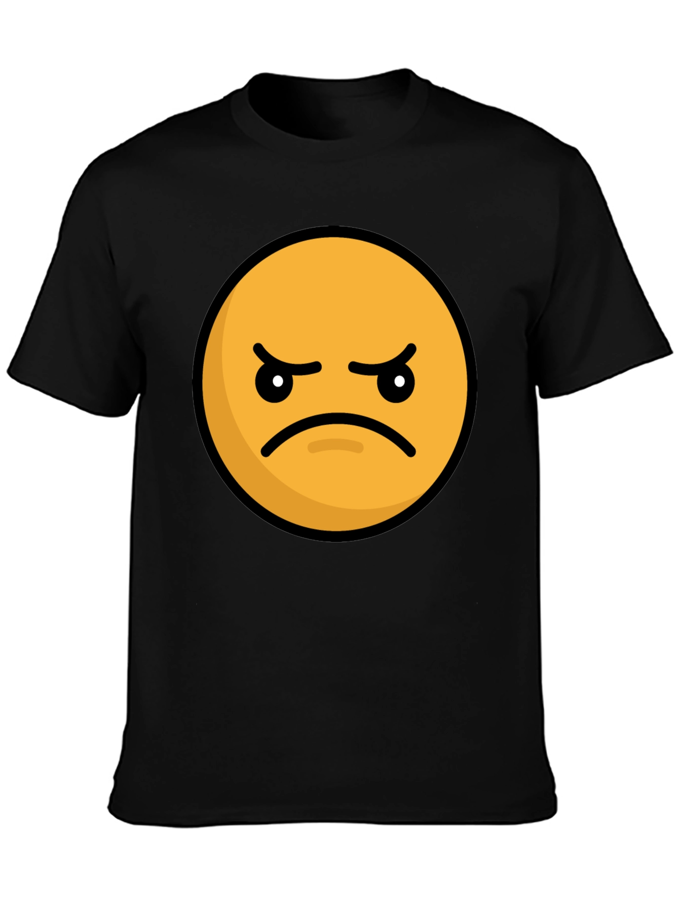 Angry Emoji Graphic Tee - Black