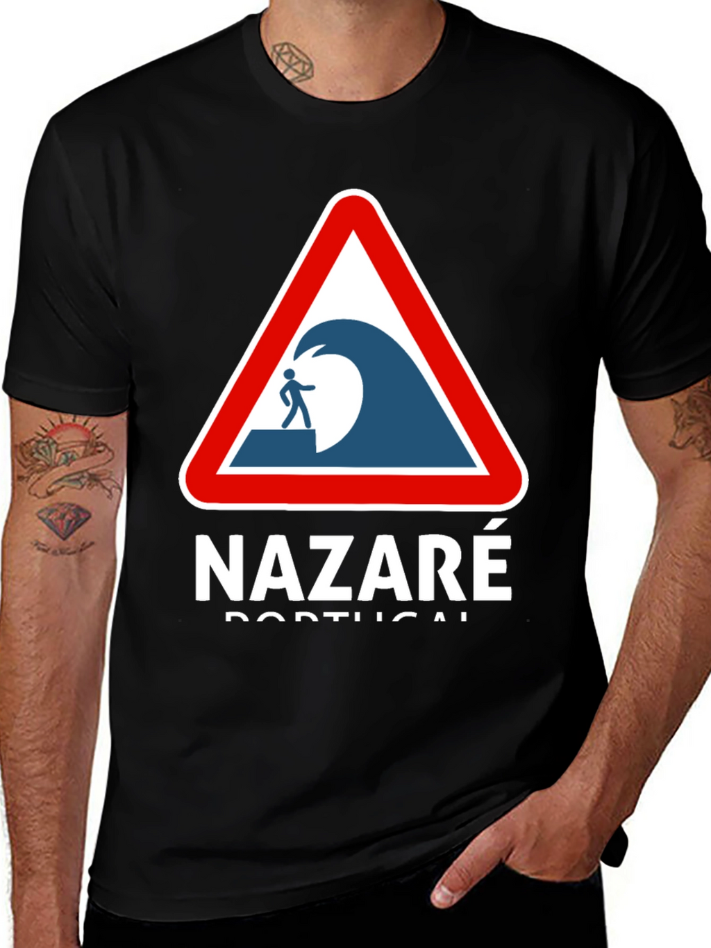 Nazaré Portugal Wave Warning T-Shirt