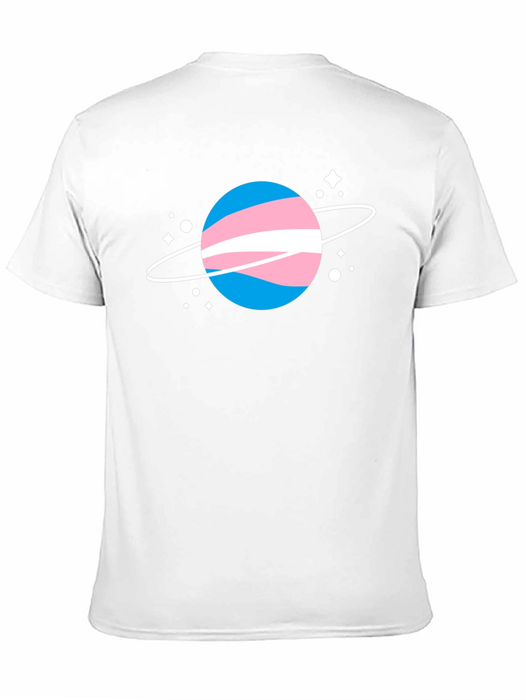 Transgender Pride Planet Tee - Black Cotton T-Shirt