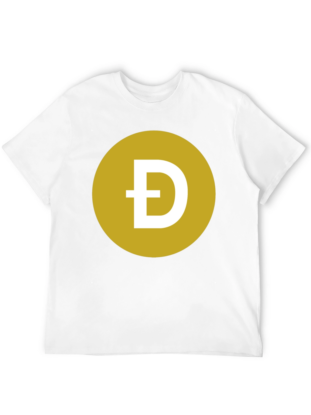 Dogecoin Symbol T-Shirt - Black Crew Neck