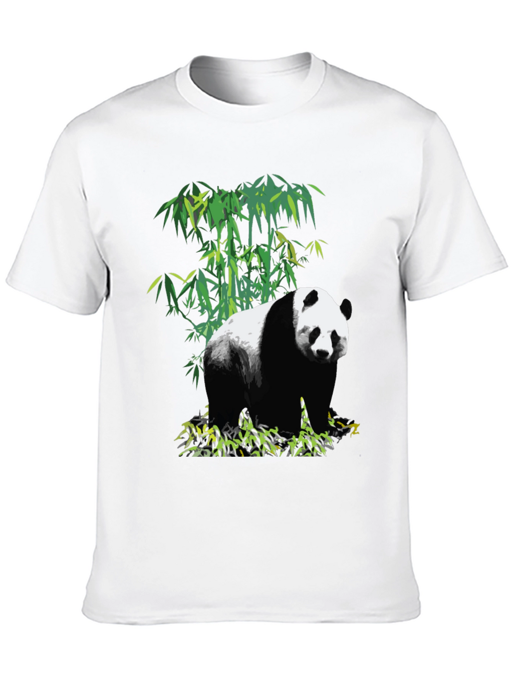 Panda Bamboo Graphic T-Shirt - Black