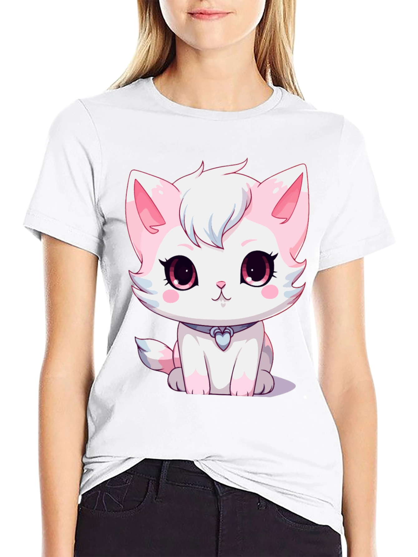 Cute Cartoon Kitten T-Shirt