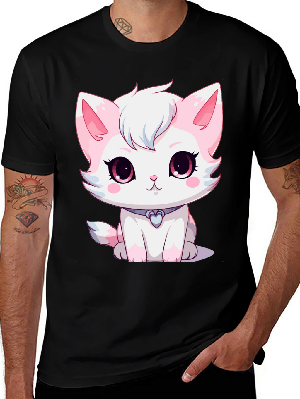 Cute Cartoon Kitten T-Shirt
