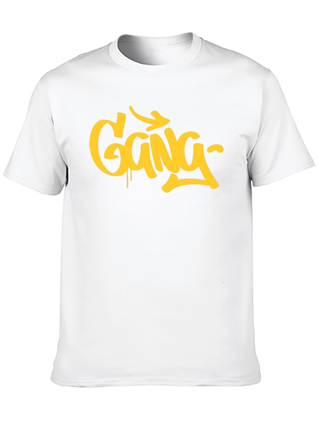 Urban Style Gang Graphic Print Black T-Shirt