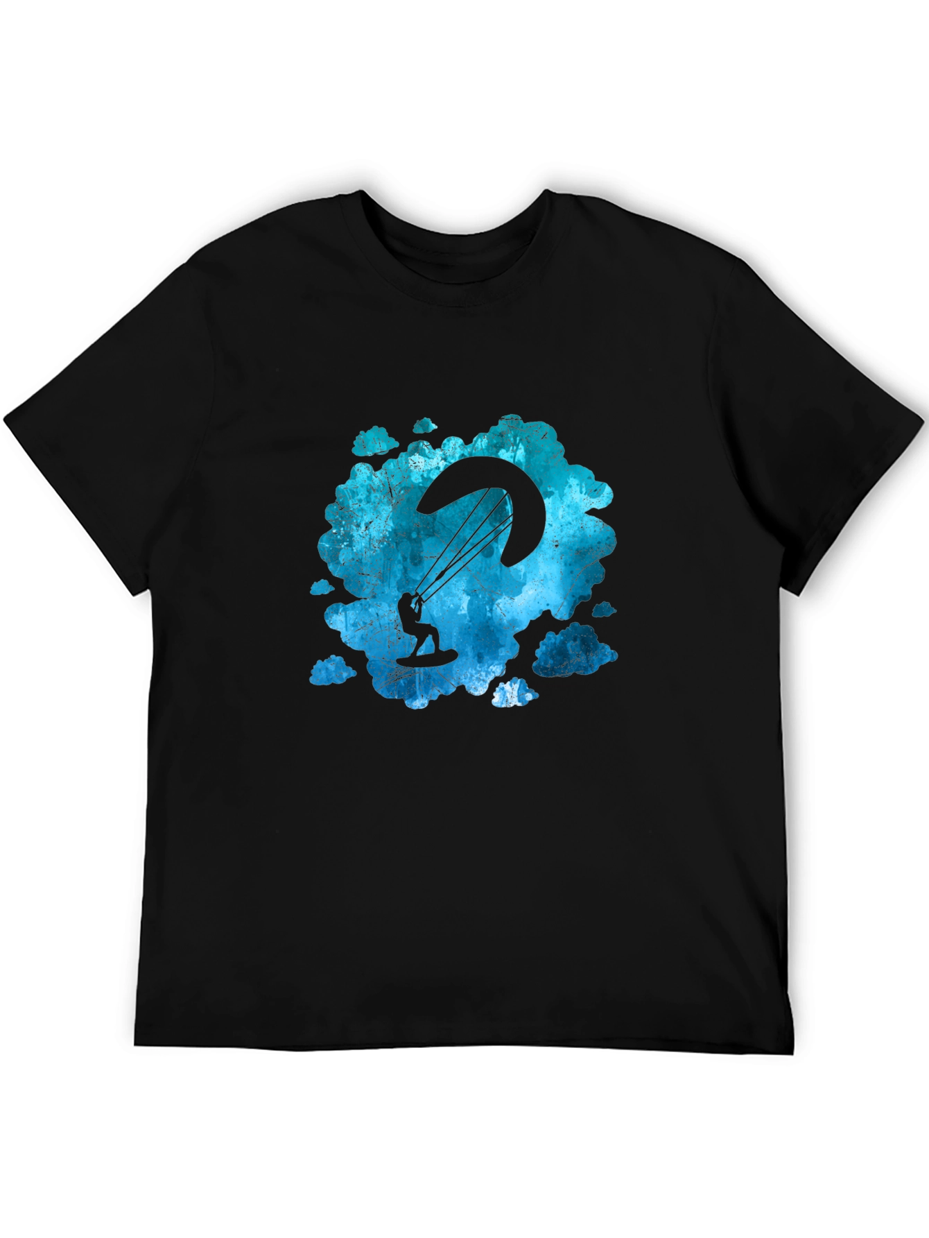Kitesurfing Graphic Tee - Mens Black T-Shirt