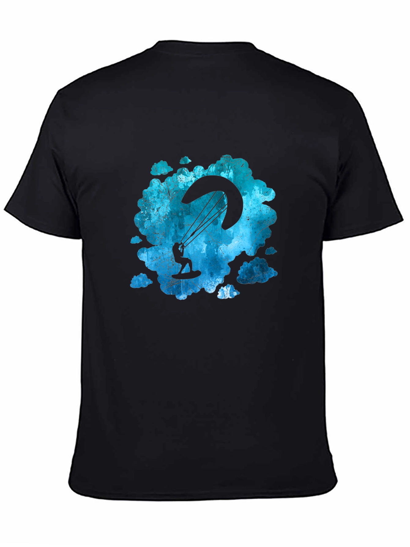 Kitesurfing Graphic Tee - Mens Black T-Shirt
