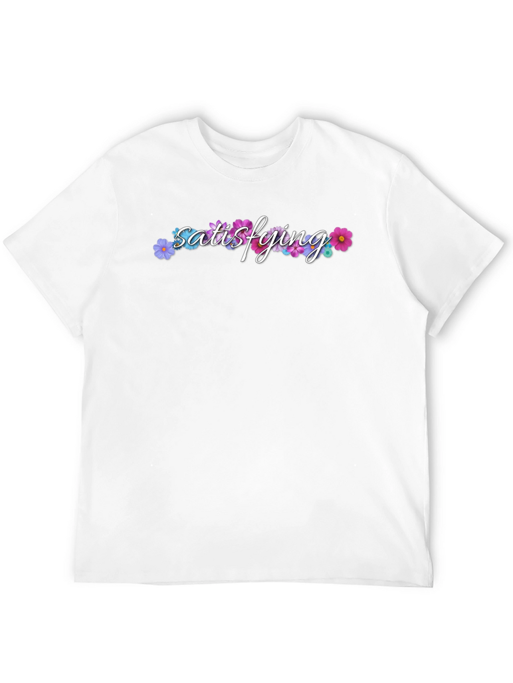 Satisfying Floral Black T-Shirt