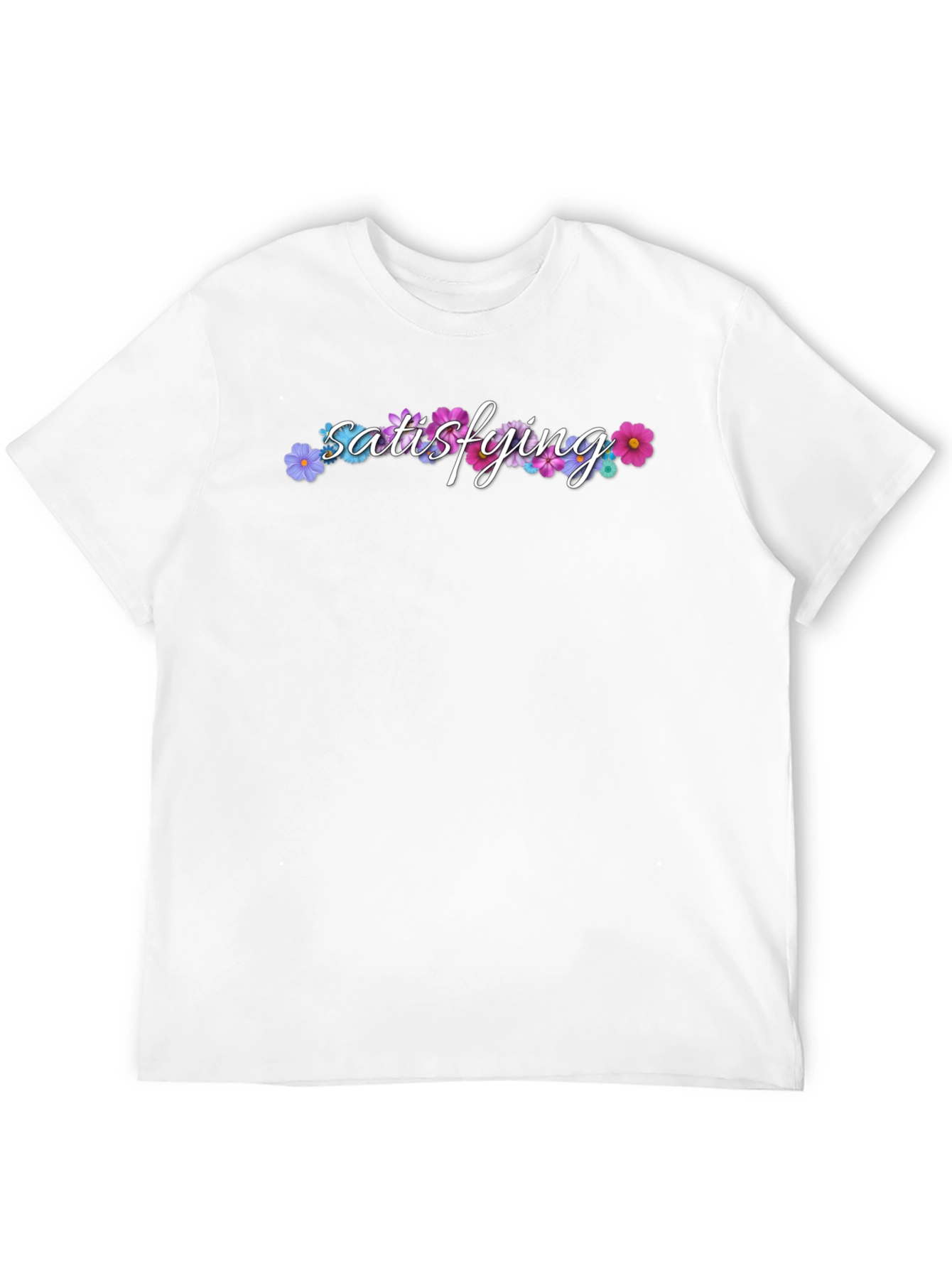 Satisfying Floral Black T-Shirt