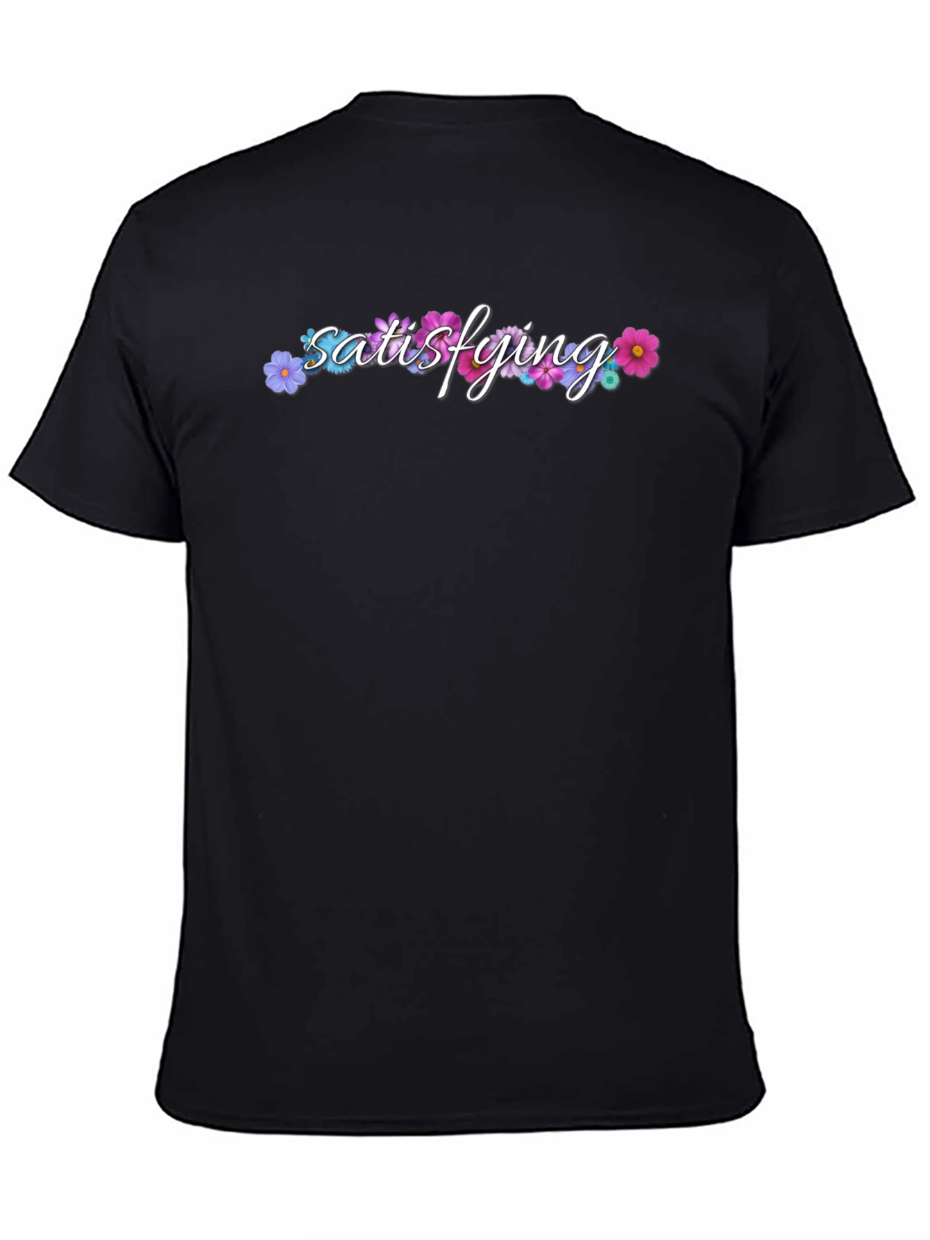 Satisfying Floral Black T-Shirt
