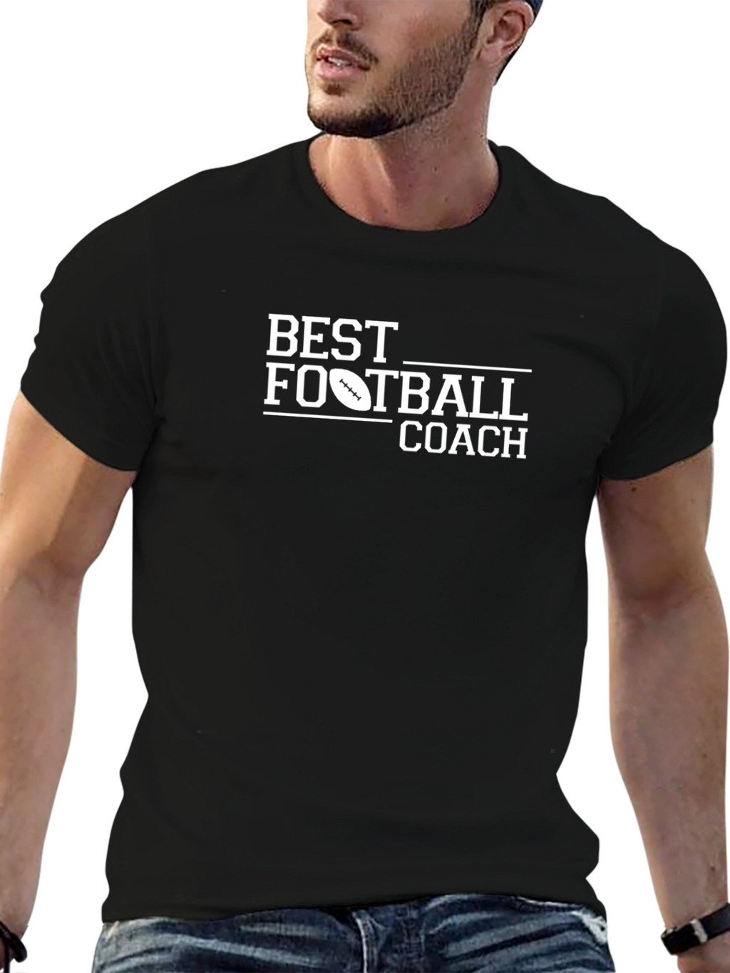 Best Football Coach T-Shirt - Black