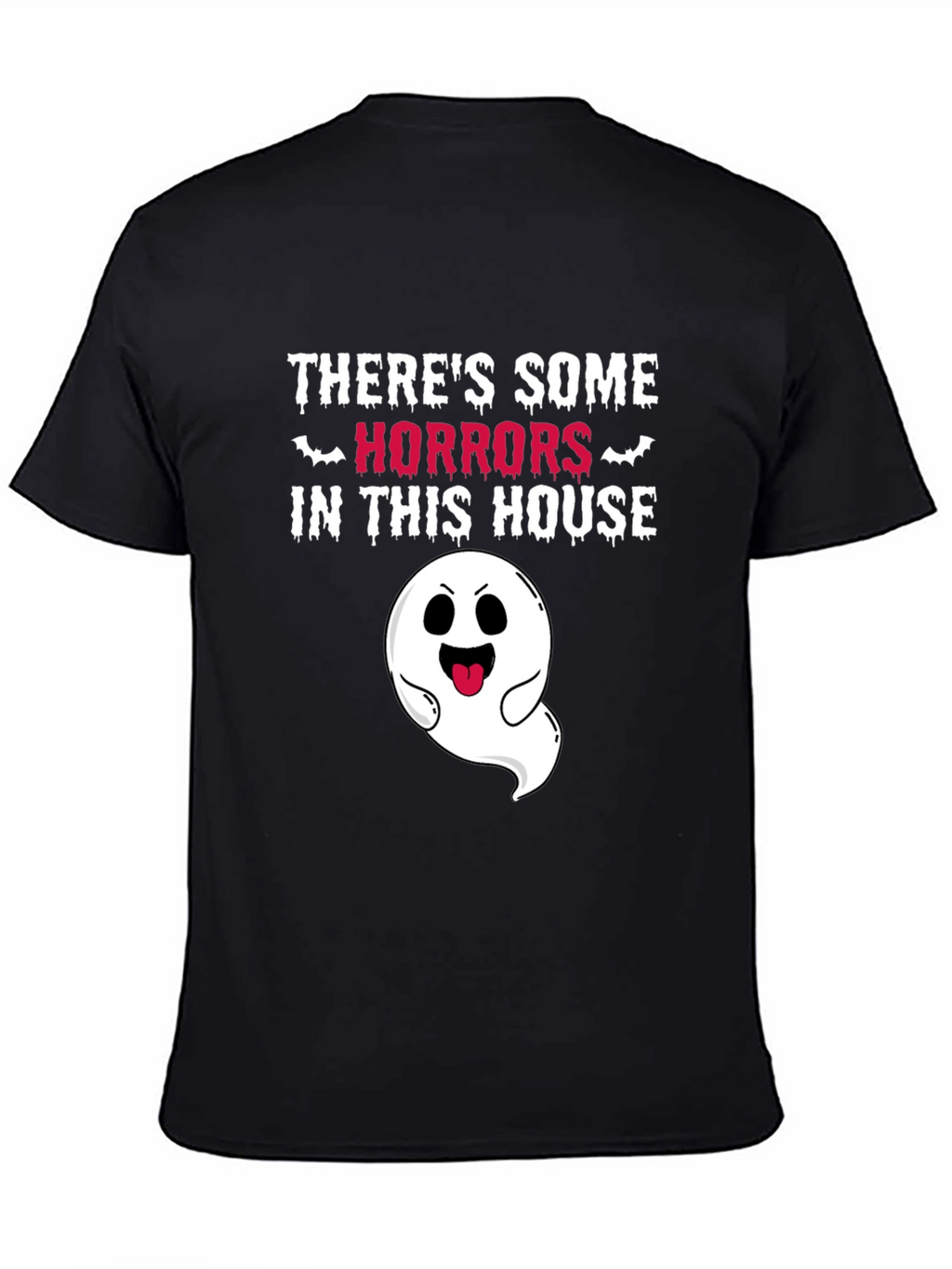Spooky Ghost Graphic T-Shirt - Halloween Fun!