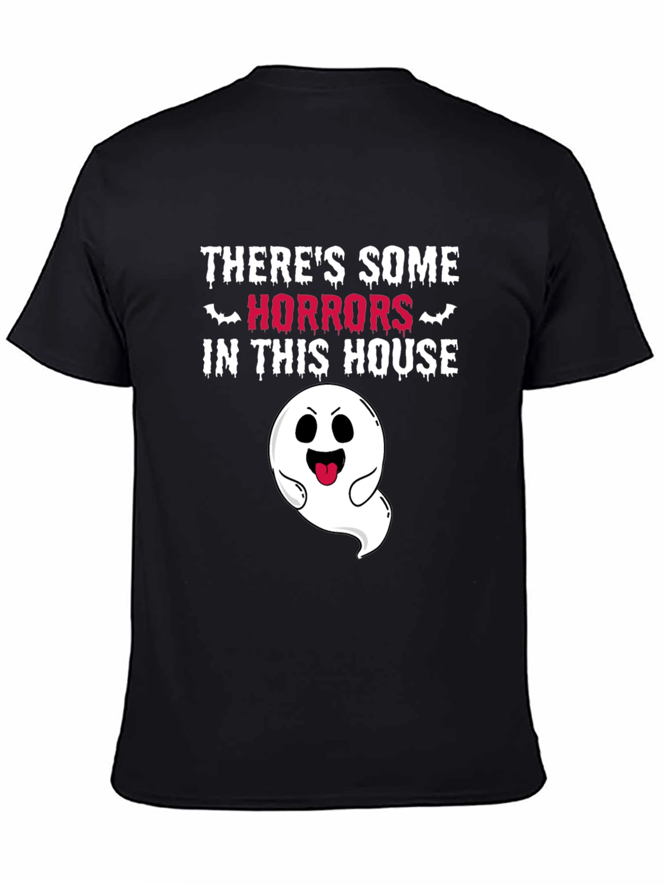 Spooky Ghost Graphic T-Shirt - Halloween Fun!