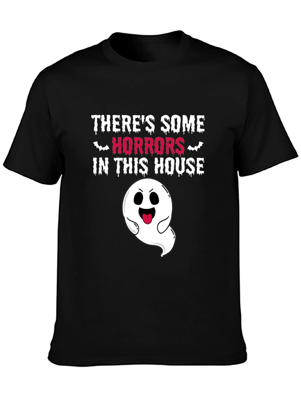 Spooky Ghost Graphic T-Shirt - Halloween Fun!
