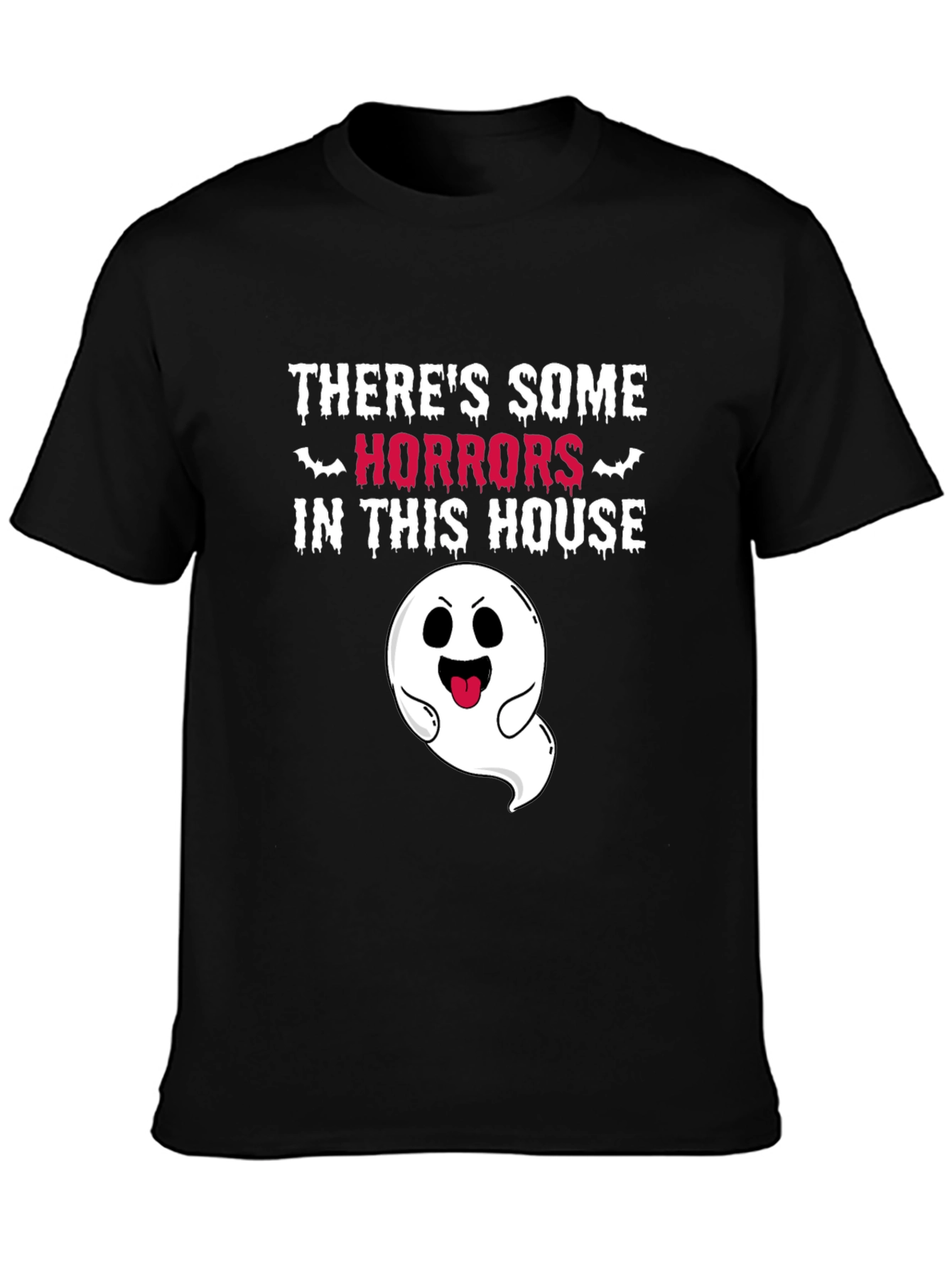 Spooky Ghost Graphic T-Shirt - Halloween Fun!