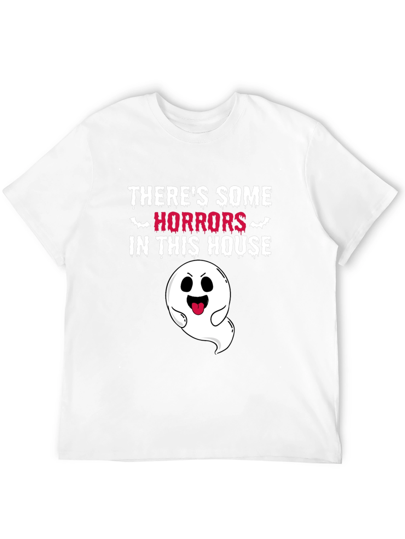 Spooky Ghost Graphic T-Shirt - Halloween Fun!