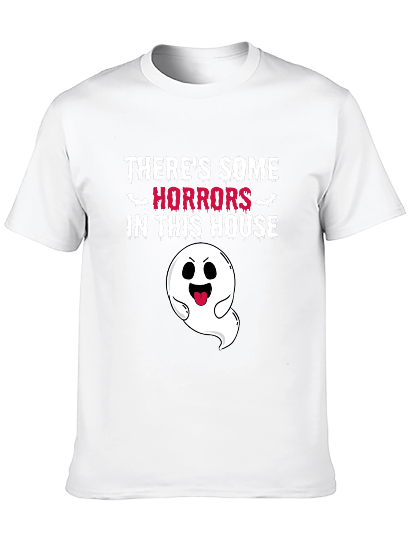 Spooky Ghost Graphic T-Shirt - Halloween Fun!
