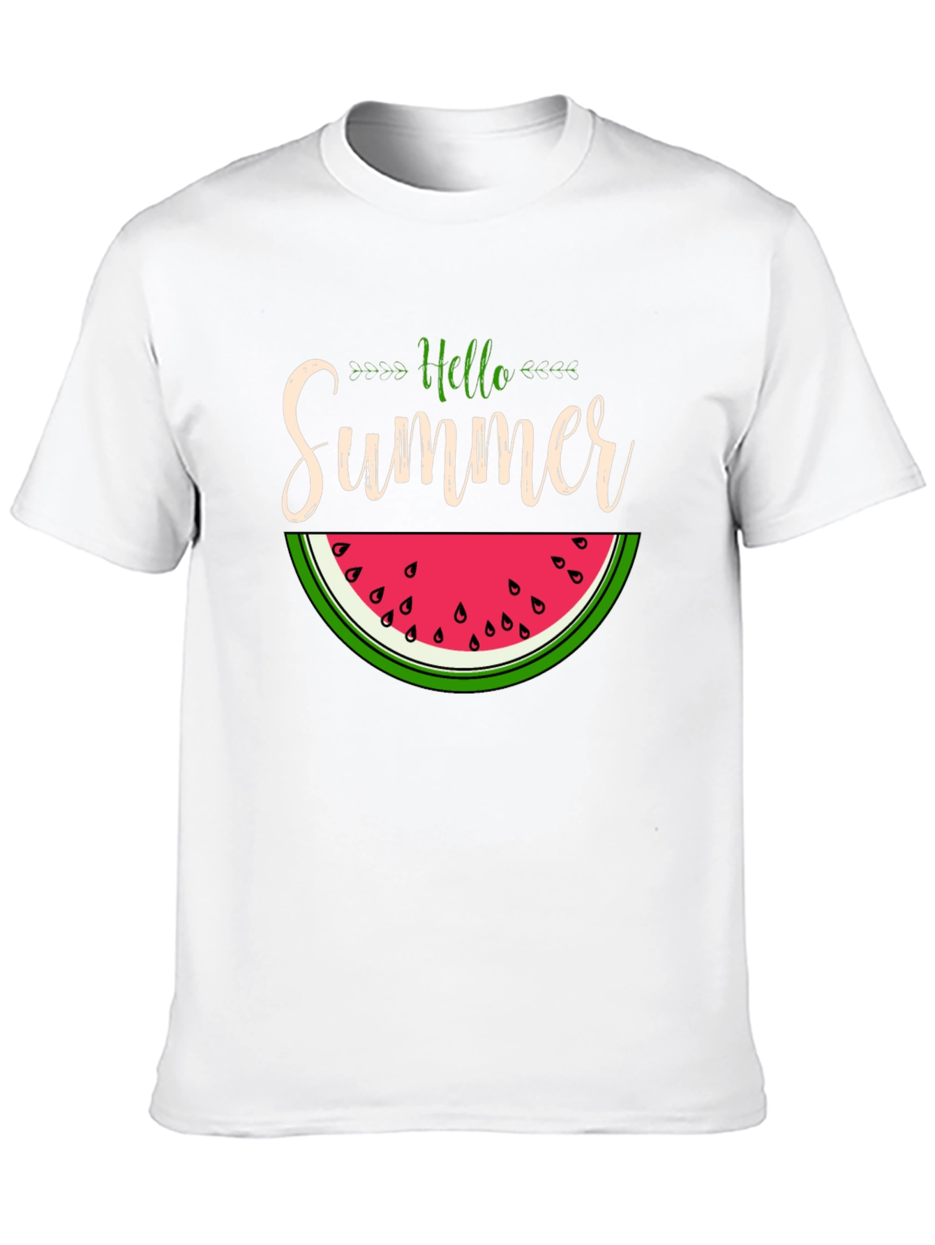 Hello Summer Watermelon Graphic T-Shirt