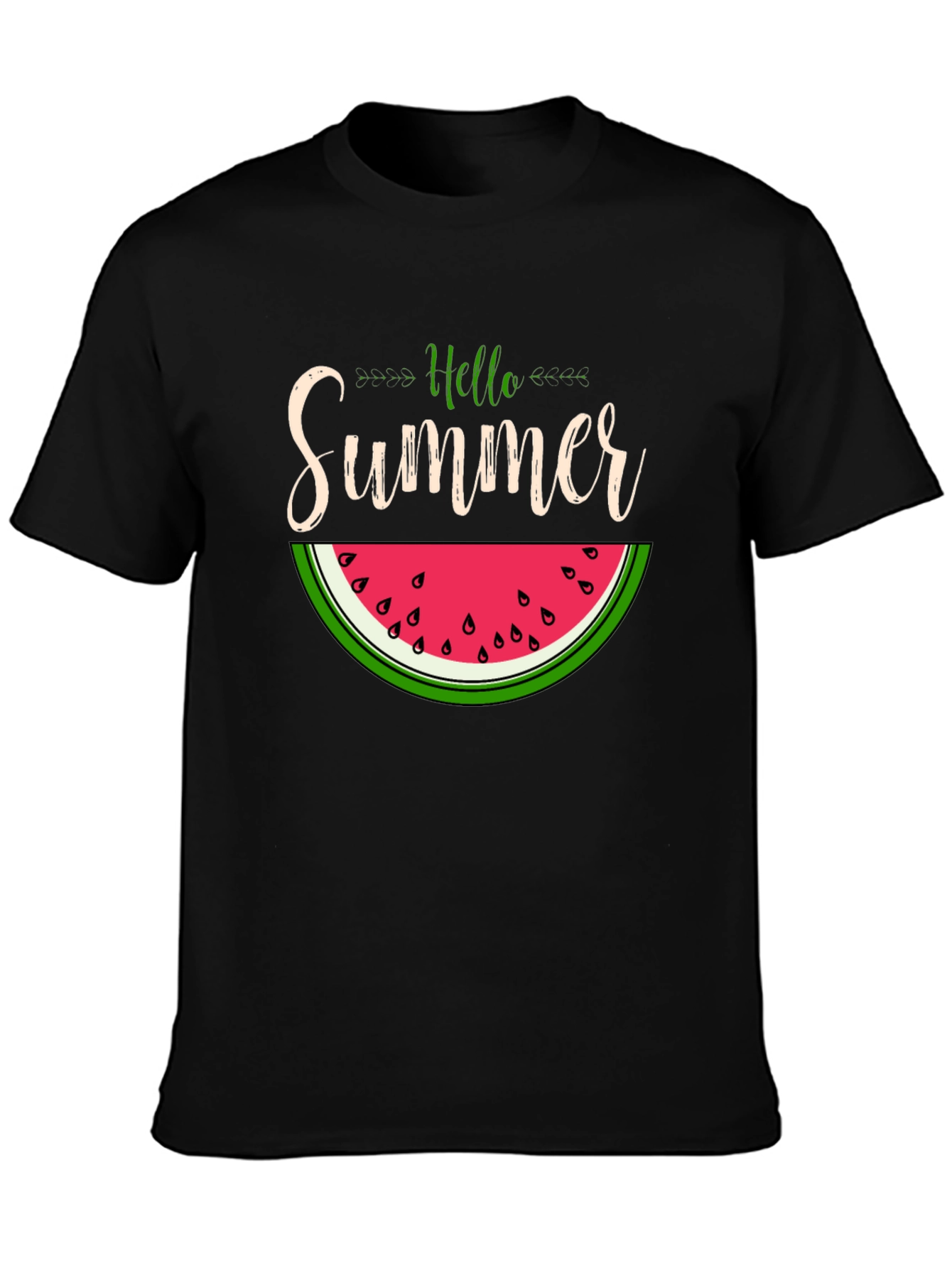 Hello Summer Watermelon Graphic T-Shirt