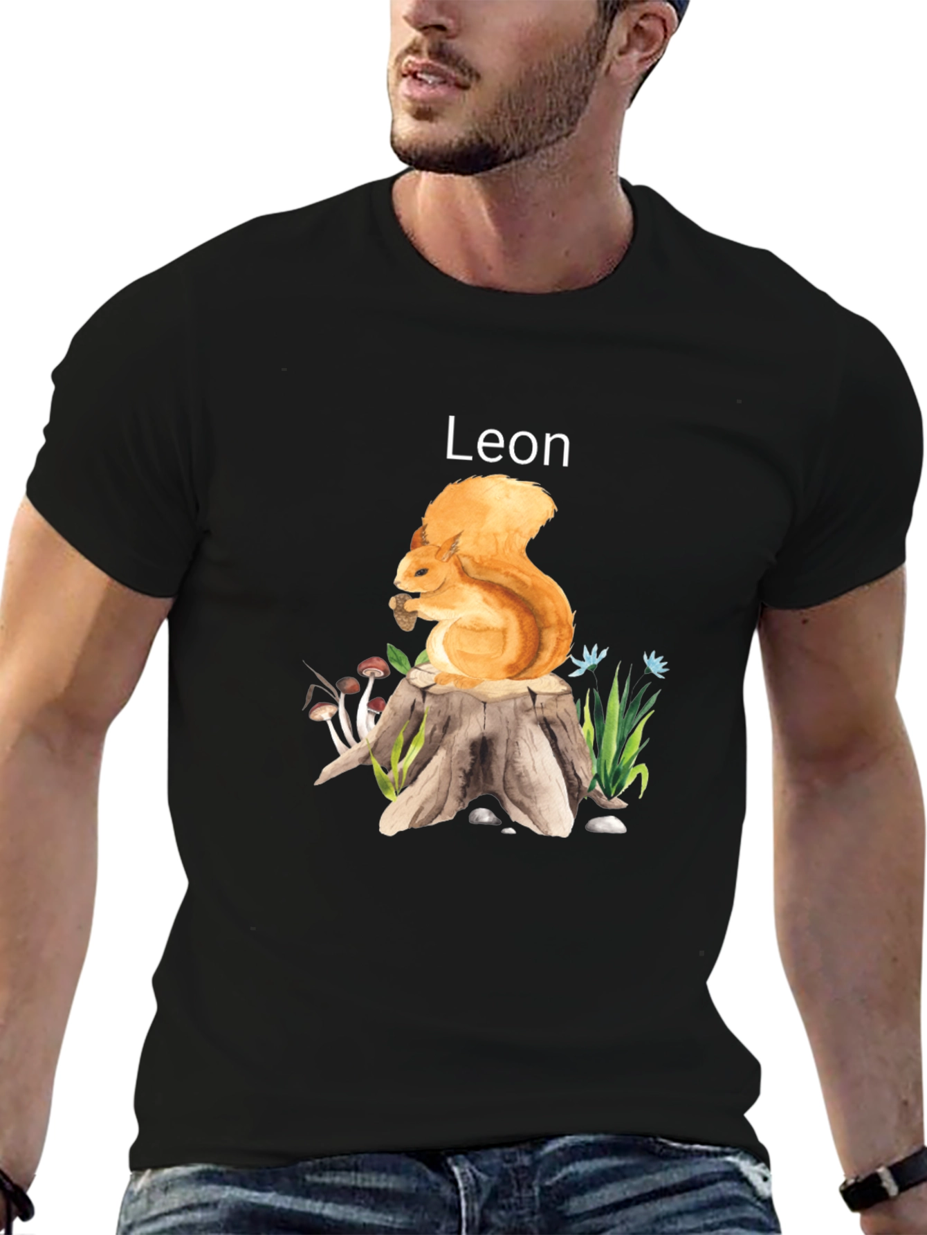 Squirrel Leon T-Shirt - Nature Lover Tee
