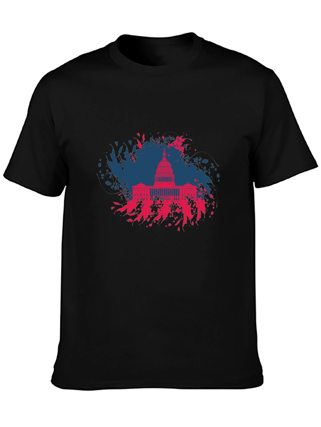 Capitol Building Graphic T-Shirt - Patriotic Design