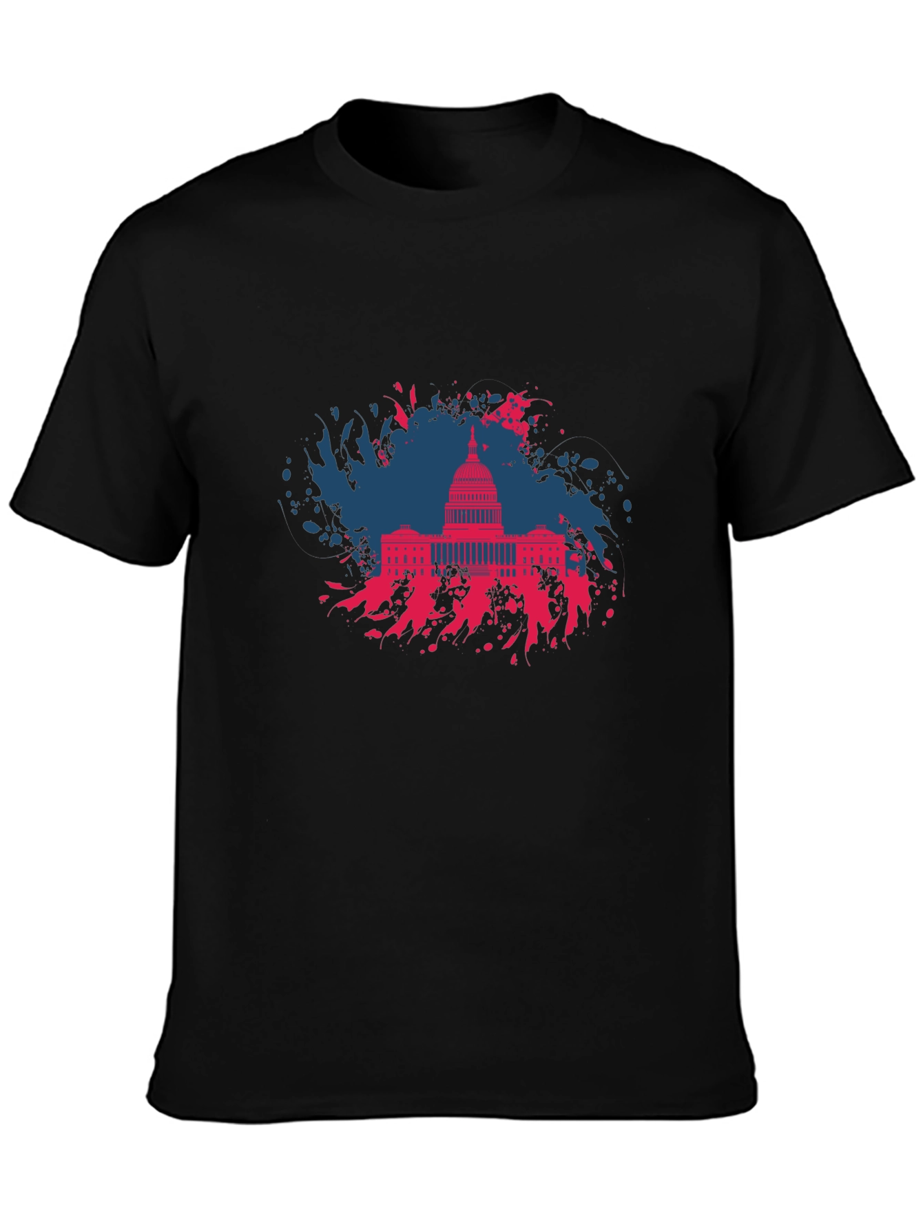 Capitol Building Graphic T-Shirt - Patriotic Design