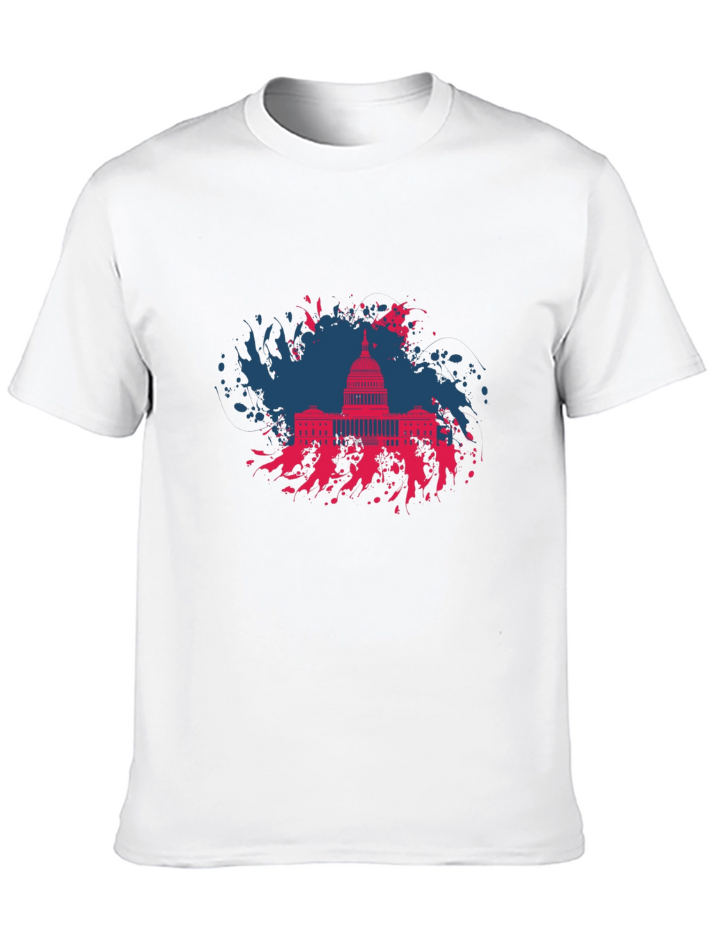 Capitol Building Graphic T-Shirt - Patriotic Design
