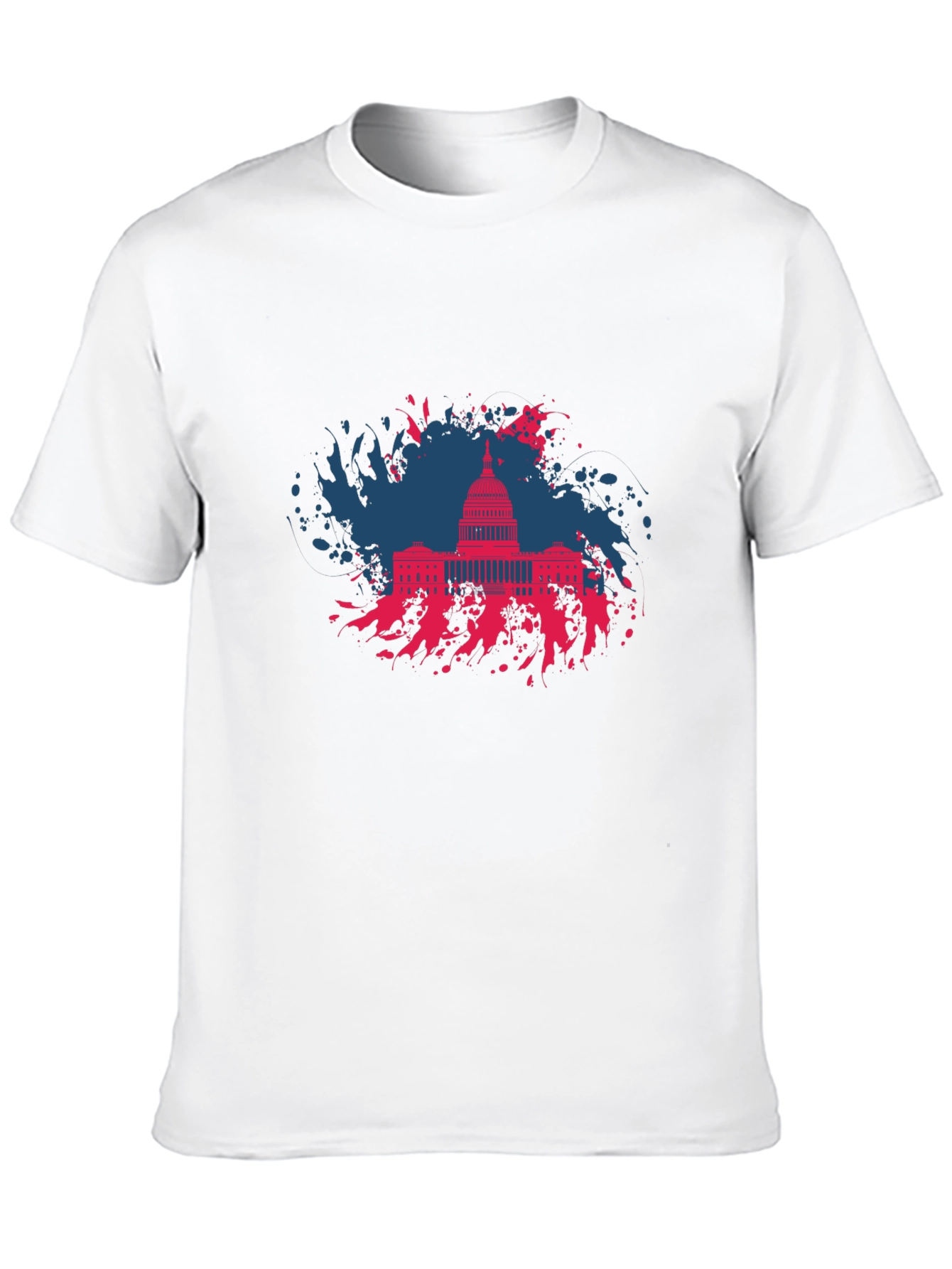 Capitol Building Graphic T-Shirt - Patriotic Design