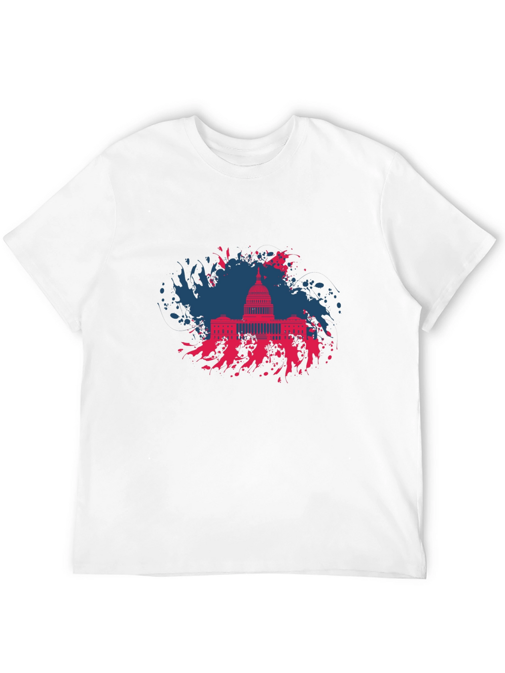 Capitol Building Graphic T-Shirt - Patriotic Design