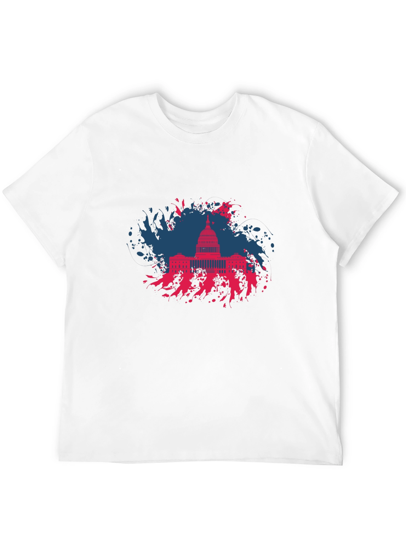 Capitol Building Graphic T-Shirt - Patriotic Design