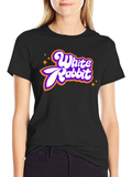 White Rabbit Retro Graphic Tee - Black Cotton Blend