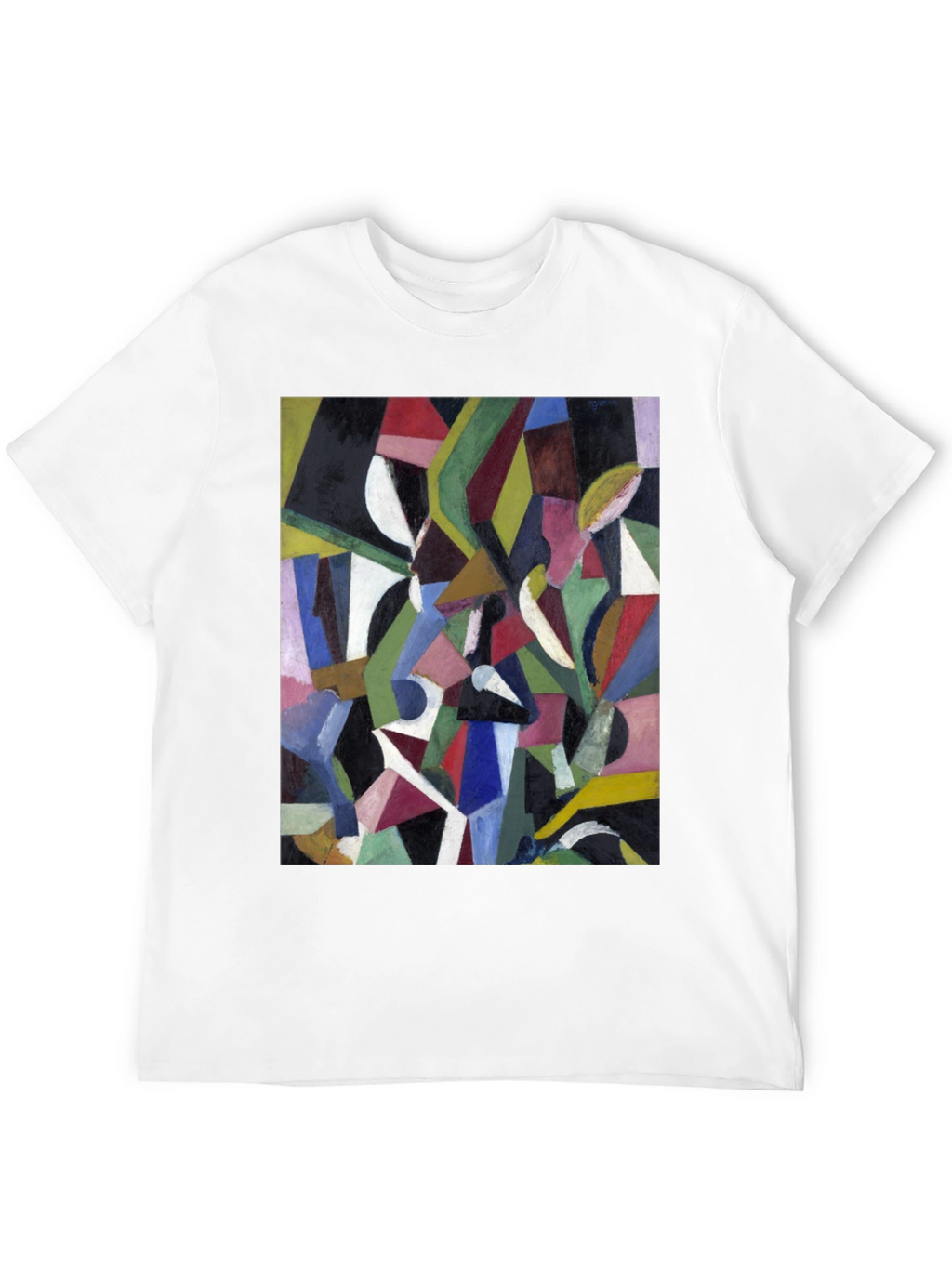 Abstract Art Graphic Print Black T-Shirt