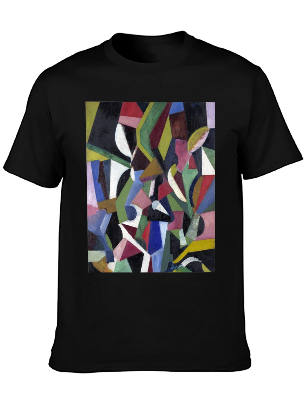 Abstract Art Graphic Print Black T-Shirt