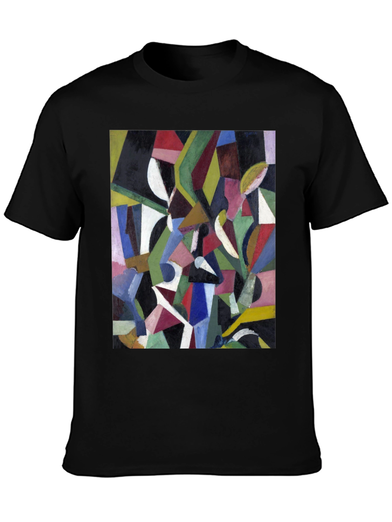 Abstract Art Graphic Print Black T-Shirt