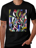 Abstract Art Graphic Print Black T-Shirt