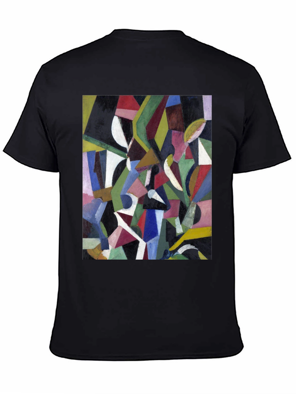 Abstract Art Graphic Print Black T-Shirt