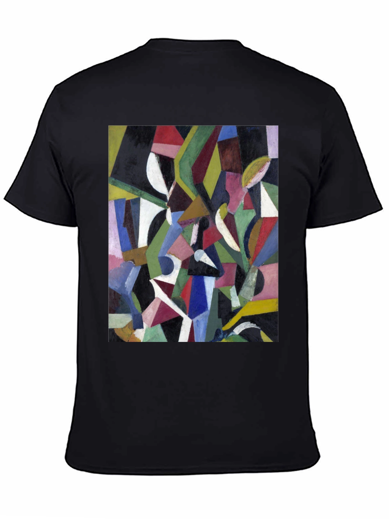 Abstract Art Graphic Print Black T-Shirt