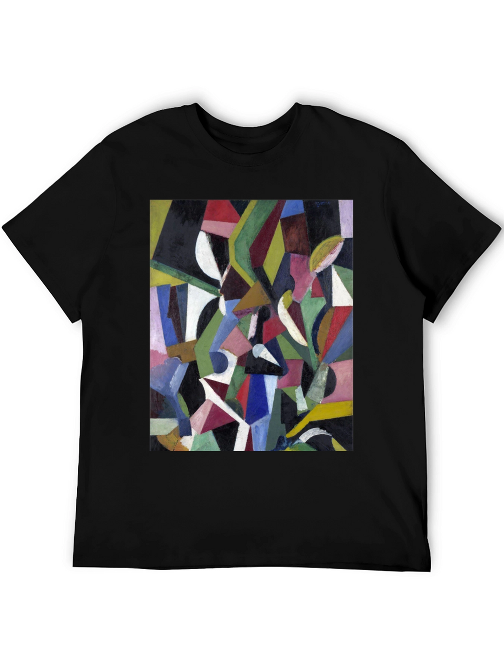Abstract Art Graphic Print Black T-Shirt