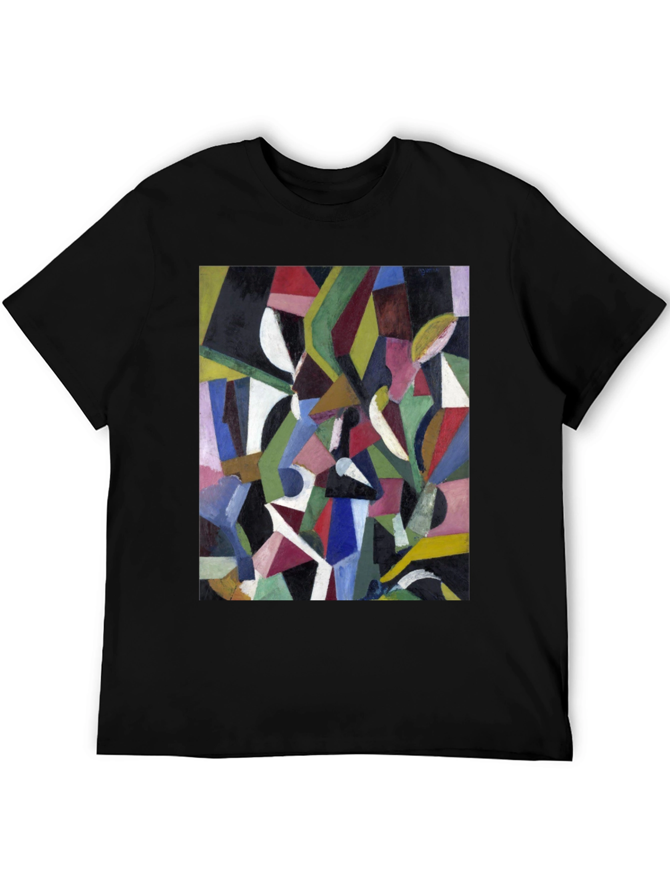 Abstract Art Graphic Print Black T-Shirt