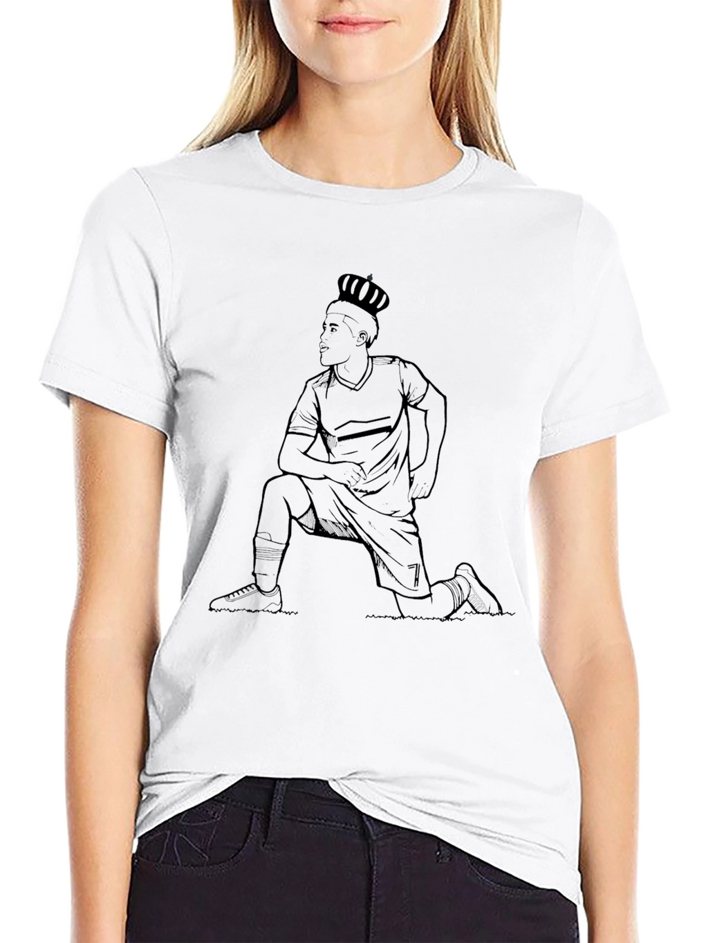 Kneeling King T-Shirt - Black Graphic Tee