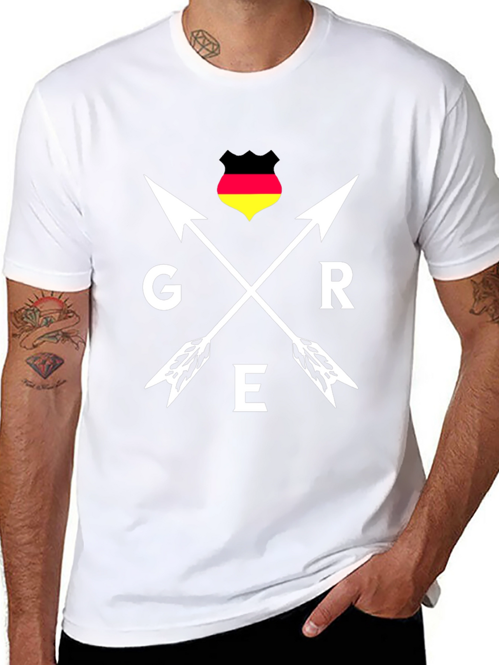 Germany Pride Arrows T-Shirt - Black