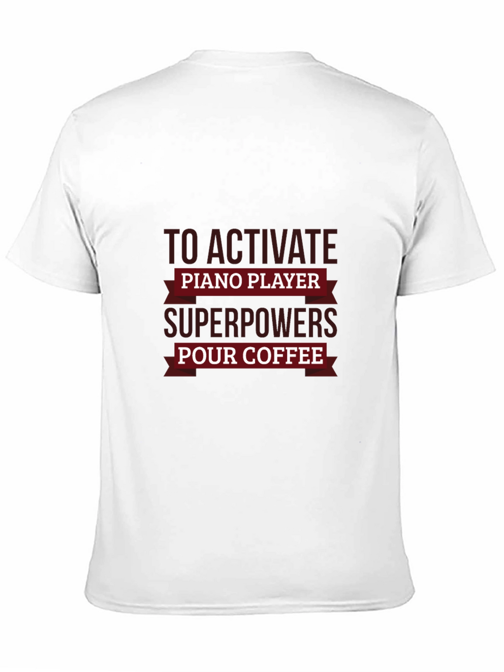 Piano Player Superpowers Coffee Black T-Shirt
