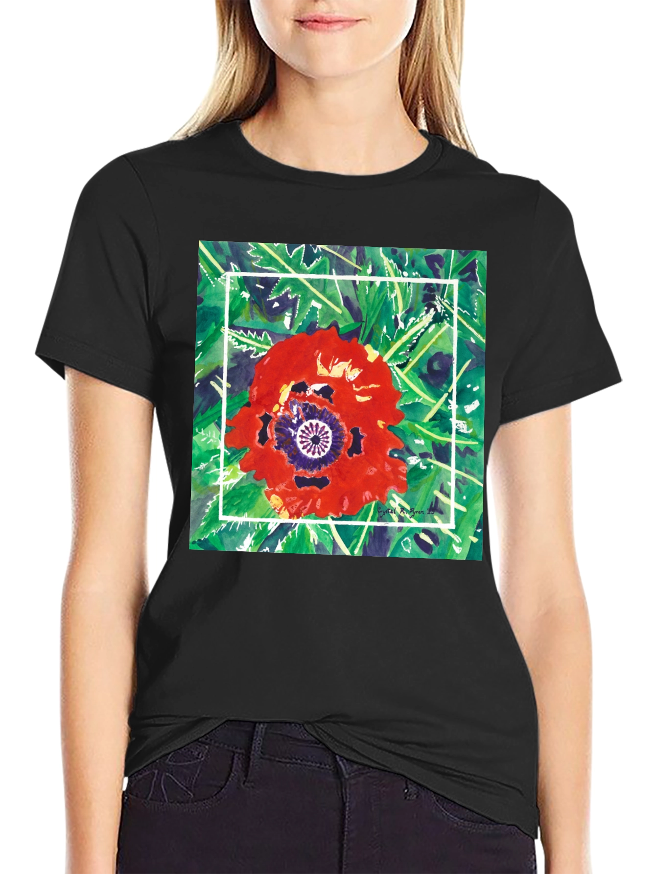 Floral Graphic T-Shirt - Unique Artistic Print