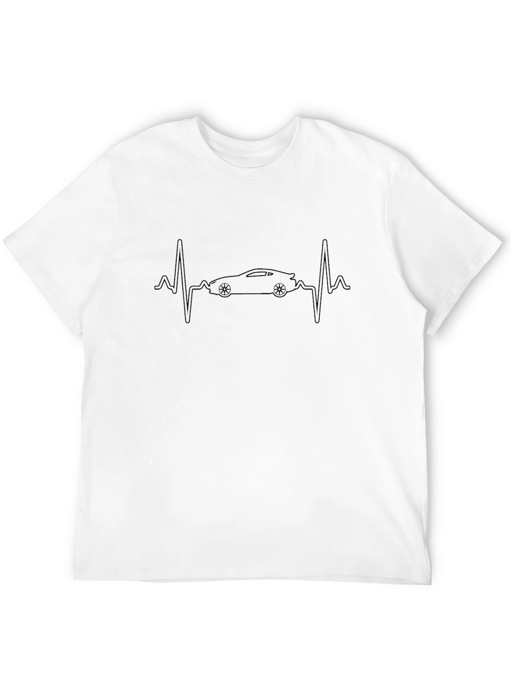 Car Heartbeat Graphic Tee - Black