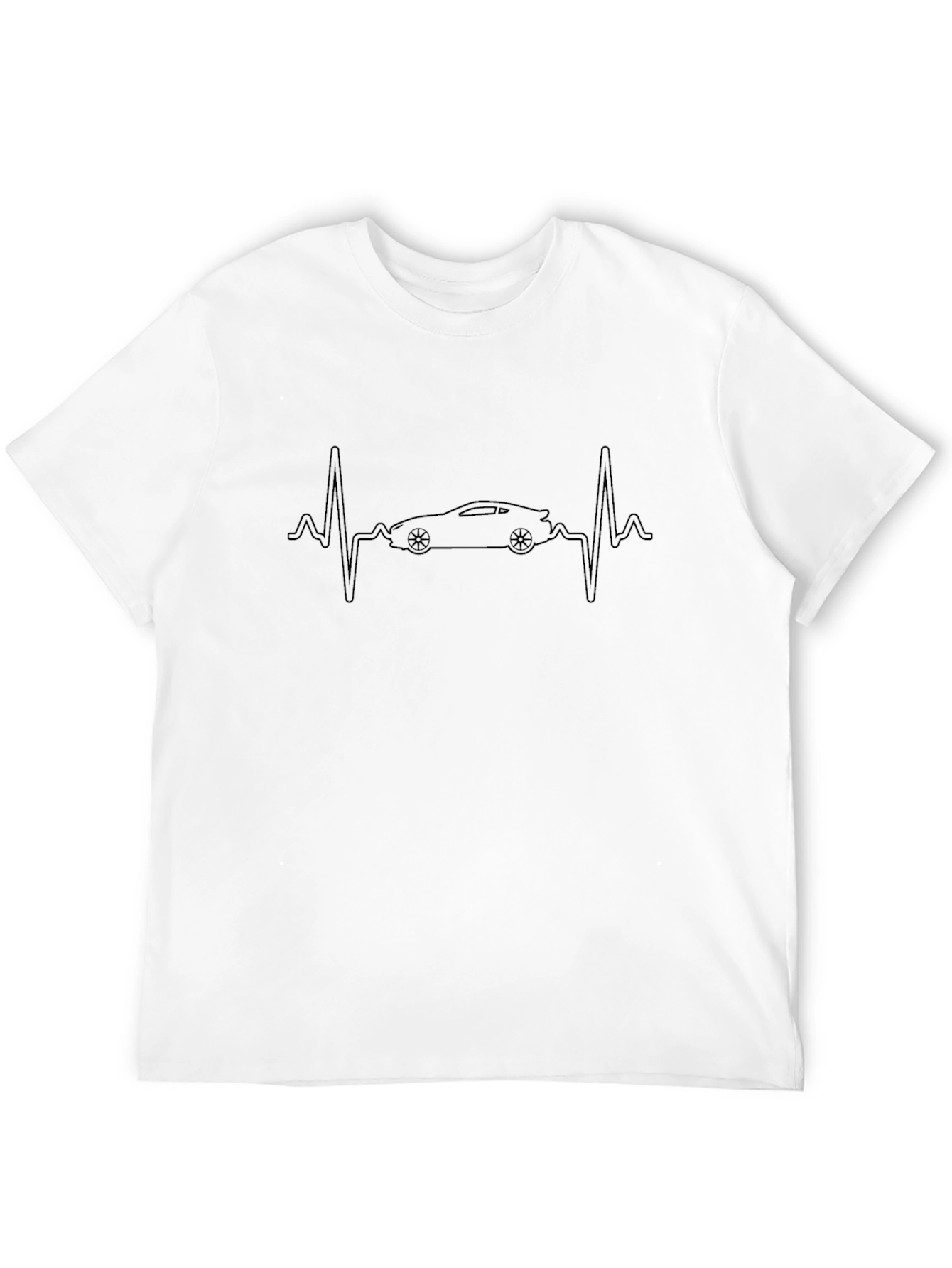 Car Heartbeat Graphic Tee - Black